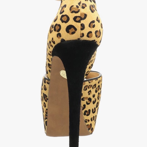 BETSEY JOHNSON Leanah Leopard Platform Pump heels size 6 - Picture 3 of 13